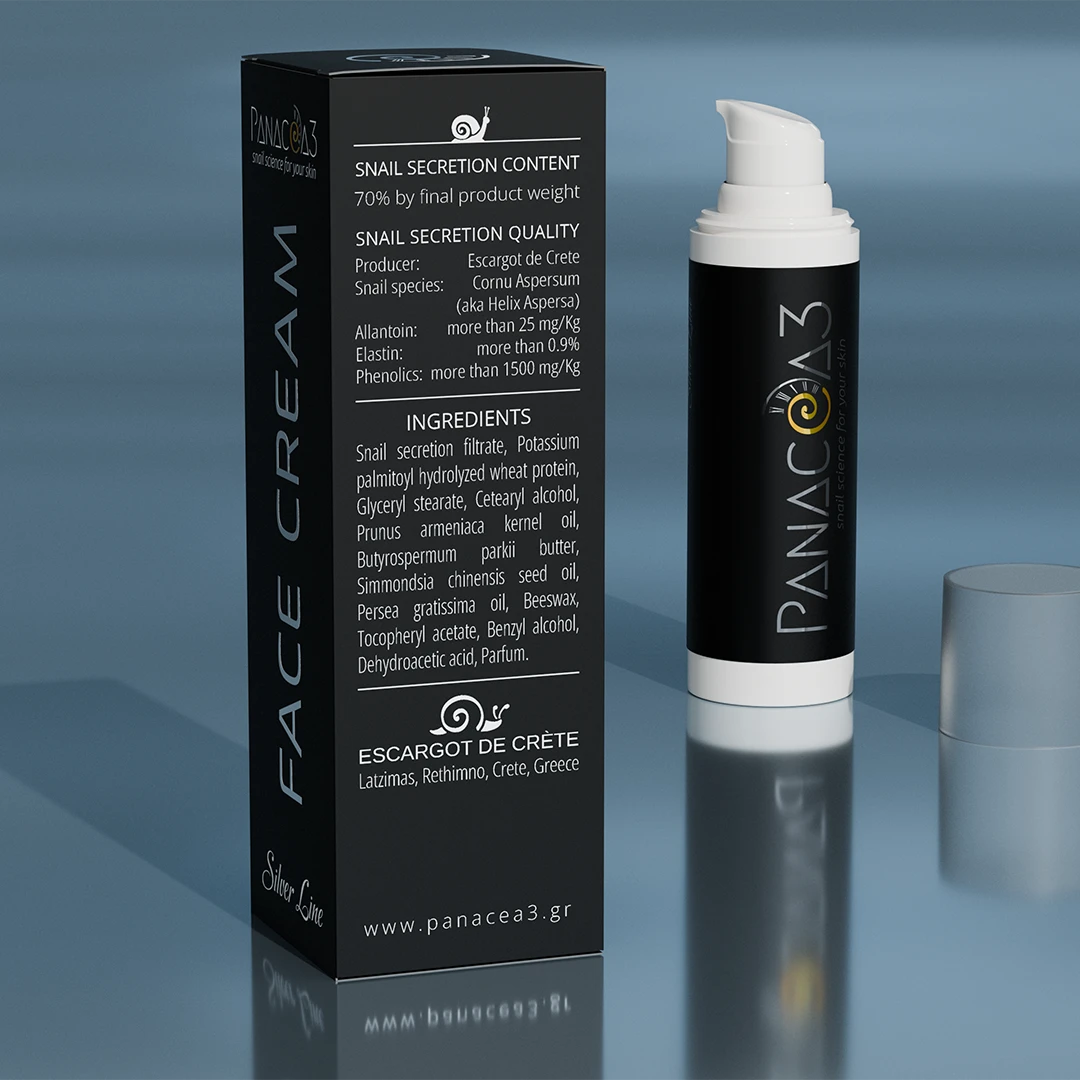 PANACEA3 Face Cream from snail secretion 24h, Silver Line